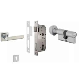 Dorset ML Series Fabio 70mm Stainless Steel Door Handle Lock Set with Coin &a; Knob (Pack of 4)-image-27