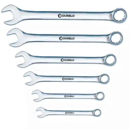 Durelo D-1408E/TB 8,11,13,14,17,19 CrV Silver Combination Spanner Set-picture-0