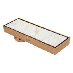 Ruhe 12x4 inch Stainless Steel 304 Rose Gold PVD Coated Marble Insert Shower Drain Channel, 16-0226-08-picture-20