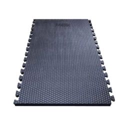Duratuf 4x7ft Rubber Black Hexa Interlocking Cow Mat-32