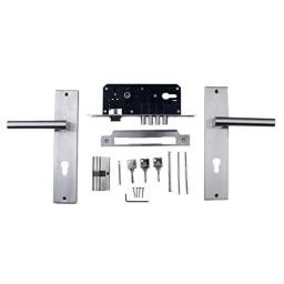 Voltizi ‎Stainless Steel ‎Matt Finish Mortise Bedroom Door Lock Set with 4 Latches, Both Side Key Cylinder &a; Pull Handle, MG301-image-60