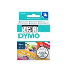 Dymo S0720780 6mmx7m Black on White D1 Label Maker Tape, 43613-picture-34