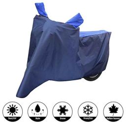 AllExtreme M-7009 Universal Full Bike Body Cover Water Resistant Dustproof Rustproof Two Wheeler Body Cover For Indoor Outdoor Protection (Navy Blue &a; Blue, Medium)-picture-27
