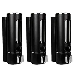 ZAP 500ml Black Plastic Wall Mount Liquid Soap Dispenser (Pack of 3)-image-53