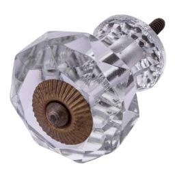 Atom 1.25 Inch Clear Small Crystal Glass Chinapin Cabinet Door knob-image-26