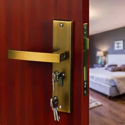 Voltizi Altis 8 inch Stainless Steel Matt Antique Brass Finish Cylindrical Plate Mortise Door Lock Handle Set-picture-1