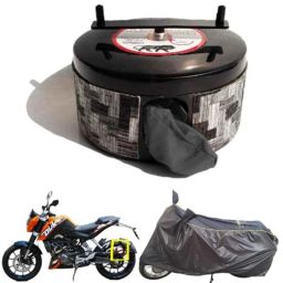 Bike Blazer Gun Metal Black Nylon Taffeta Universal Size Semi-Automatic Bike Body Cover for KTM 125 Duke, 2021 RC 125, 2021 RC 200 &a; 790 Duke-34
