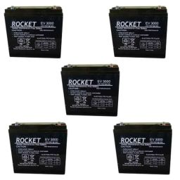 ElectRyde by Rocket 12V 30Ah Lead Acid Battery for Electric Vehicle, EV 3000 (Pack of 5)-image-67