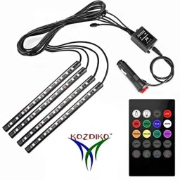Kozdiko 48 LED 12V RGB Music Controlled Car Interior Atmosphere Light Kit without Sound Active Function &a; Wireless Remote Control for Fiat Abarth-picture-41