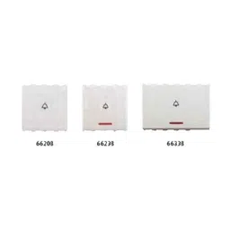Anchor Roma Urban 10A 2 Module White Bell Push Switch with Indicator, 66233 (Pack of 10)-picture-4