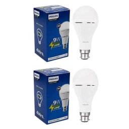 Philips 9W B-22 White Cool Day Light Emergency Led Bulb, 929002237513 (Pack of 2)-27