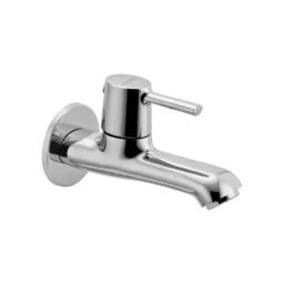 Cera Ripple Metal Quarter Turn Single Lever Wall Mount Bib Cock with Wall Flange &a; Aerator, F1017151-36