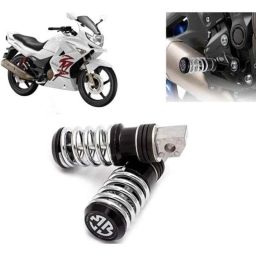 Auto Pearl 2 Pcs Steel Black Foot Rest Spring Coiled Set for Karizma ZMR-15