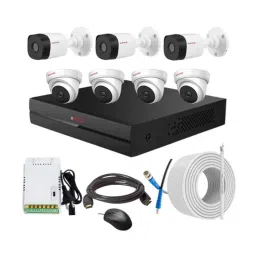 CP Plus 2.4MP Indoor &a; Outdoor CCTV Combo Kit with 8Ch DVR, 4 Dome 3 Bullet Camera, 8Ch SMPS, 70m Copper Cable &a; Connectors-9