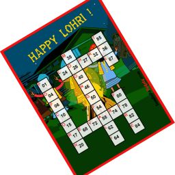 Happy Lohri Crossword Theme Tambola Housie Tickets (24 Cards) Board Game Accessories-image-65