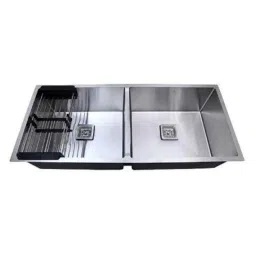 IRIS 45x20x10 inch Double Bowl Stainless Steel Diamond Cut Kitchen Sink-image-23
