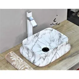 InArt 45.7x33.2x12cm Ceramic White Satvario Bathroom Table Top Wash Basin, INA-566-image-26