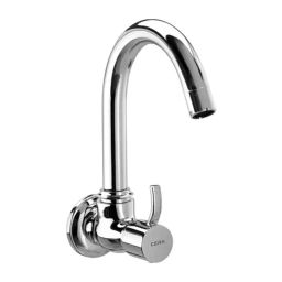 Cera Crayon Brass Silver Kitchen Sink Cock, F2008251-19