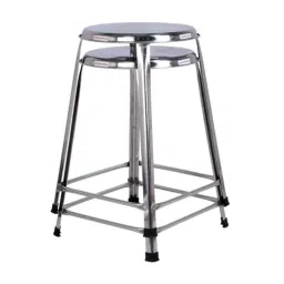 Lifetime Stools 24 inch Stainless Steel Round Shape Stool (Pack of 2)-image-12