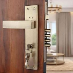 VIN KRAFT 10 inch 60mm Stainless Steel Antique Brass Mortise Door Lock Handle Set with 3 Keys, ML103-10CY-OSK-AB-image-66