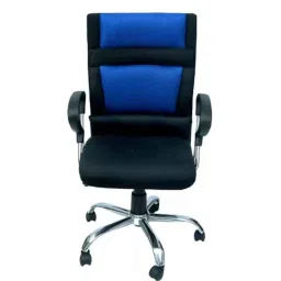 Veeshna Polypack Fabric Black &a; Blue High Back Office Executive Chair, CRH-1008-picture-6