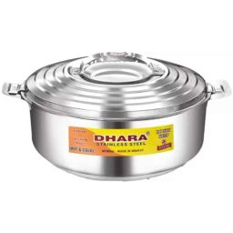 Dhara Ultra 8000 6400ml Stainless Steel Round Thermoware Casserole with Lid, DC158-11