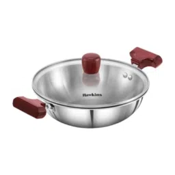 Hawkins 1.5 Litre 22cm Tri-Ply Stainless Steel Induction Friendly Deep Fry Pan with Glass Lid, SSD 15G (Pack of 3)-picture-3