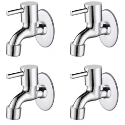 Spazio Stainless Steel Chrome Finish Turbo Collection Bib Cock With Foam Flow Wall Flange (Pack of 4)-picture-28