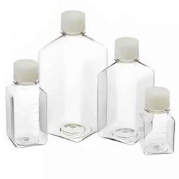 Tarsons 1L PET Sterile Square Graduated Media Bottle with HDPE Closure, 581623 (Pack of 24)-picture-20