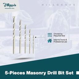 Hillgrove HGCM457M1 5 Pcs Masonry Drill Bit Set &a; 2-in-1 Screwdriver Combo, HGCM824 image 2