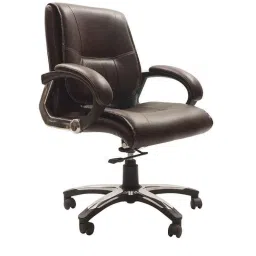 Caddy PU Leatherette Black Adjustable Office Chair with Back Support, DM 928-picture-9