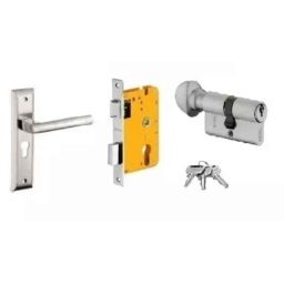 Dorset HL Series Cara 70mm Stainless Steel Silver Chrome Finish Door Handle Lock Set with Knob &a; Key-picture-19