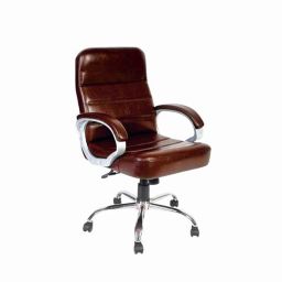 Woodberg Zen Brown Medium Back Leatherette Ergonomic Revolving Office Chair with 360 deg Swivel Wheels, WBM123BR-image-71