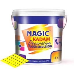 Magic Kadam 4 Litre Polka Yellow Decorative Floor Paint with High Substrate Adhesion Strength-image-50