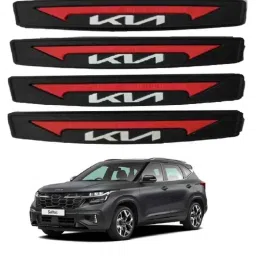 SureStrive 4 Pcs Rubber Black &a; Red Anti Scratch Door Guard Set for Kia Seltos All Model-picture-37