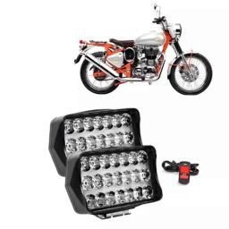 Cartronics 21 LED 2 Pcs Fog Light Set with On/Off Switch for Bullet Trials 350 Black-picture-8