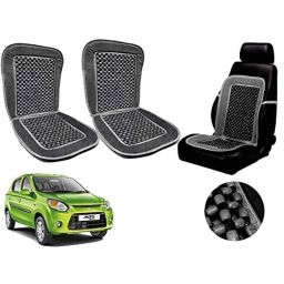 Auto Pearl PU, Velvet &a; Wooden Beads Grey Rectangular Seat Cushion for Maruti Suzuki Alto 800 2019 (Pack of 2 )-image-19