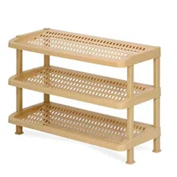Nilkamal Plastic Marble Beige Multipurpose Rack with 3 Shelves-picture-27