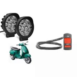 Cartronics 9 Round Cap Led Fog Light with On/Off Switch for Piaggio Vespa Vxl 150 Set Of 2 Pcs, CAR-HHSQUS-picture-12