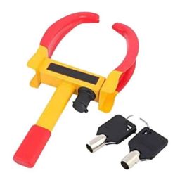 Viva City ATL-4 Yellow &a; Red Cast Iron Anti Theft Car Wheel Tyre Lock Clamp-image-48