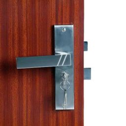 Homexpert Sierra 8 inch 60mm Stainless Steel Satin Finish Cylindrical Plate One Side Key Mortise Door Lock Set-image-12