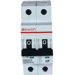 Dewon Electric 16A 10kA Double Pole MCB, CB2001016C-15