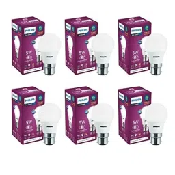 Philips Ace Saver 5W B22D 6500K Crystal White LED Bulb (Pack of 6)-image-50