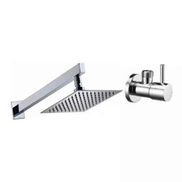 Fastgear 2 Pcs Turbo Stainless Steel Silver Chrome Finish Faucet Set with Shower, FG284-picture-11