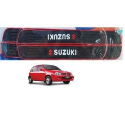 SureStrive 4 Pcs PVC &a; Rubber Black Car Door Sill Plate Set for Maruti Suzuki Zen All Model-32