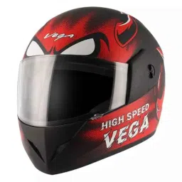Vega Devil ABS Dull Black Red Full Face Helmet, Size: Medium-picture-39