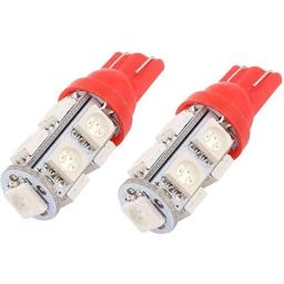 AOW 9 SMD (RED) LED Parking Bulb Pilot Light/License Plate car Lights For Nissan Evalia (PAIR / 12V)-12