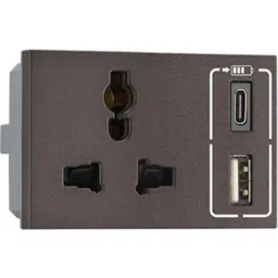 Legrand Myrius Nextgen 3100mA Multistandard Combi Twin USB Socket with Type A &a; Type C, 679493-picture-0
