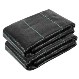 Singhal Premium 1x50m 110 GSM Polypropylene Black Sheet Mat for Garden Weed Control Barrier-image-86