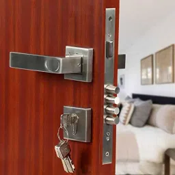 Voltizi Rose Stainless Steel Matt Finish Both Side Key Mortise Door Lock Handle Set with 3 Computer Keys, Sana-OSK-R-image-69